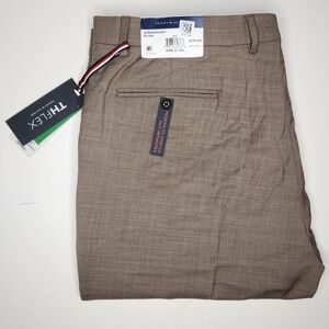 THFlex Tommy Hilfiger Modern Fit Stretch Wool Blend Men 40x30 Suit Pants Tan NWT